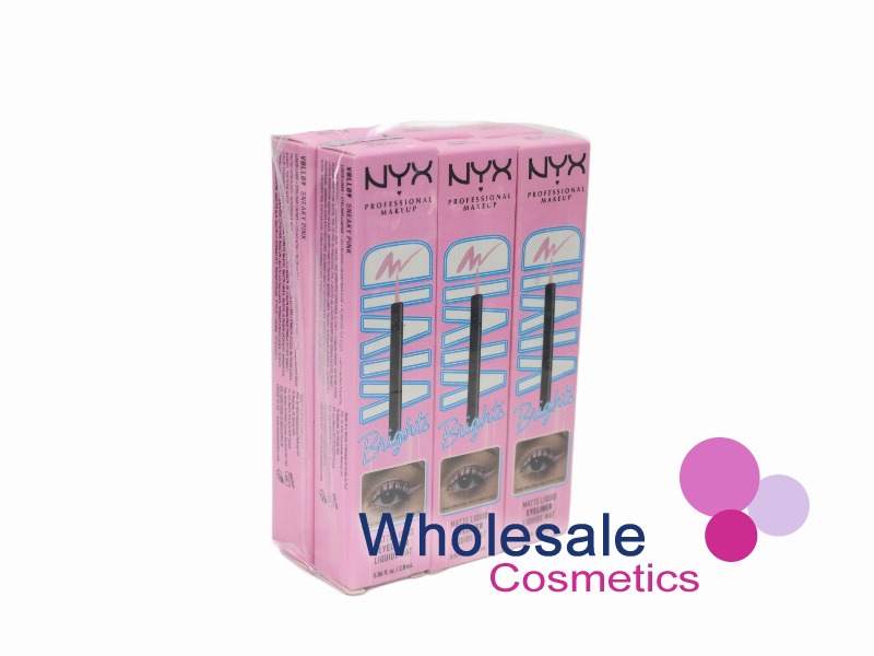 6 x NYX Professional Makeup Vivid Brights Matte Liquid Eyeliner - 09 SNEAKY PINK